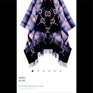 Authentic brand new with tags Reservable GG poncho one size fits all